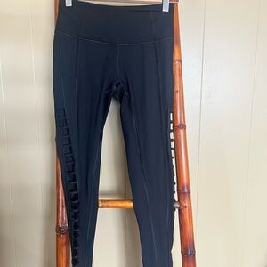 Black Leggings with Side Logo